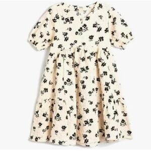 Zara ecru floral dress girls 12
